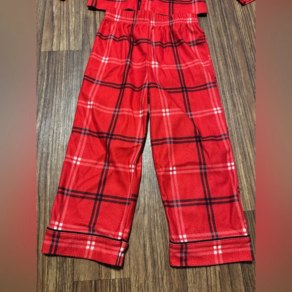 1 pair of Wondershop flannel Red Plaid Christmas Pajamas-3T